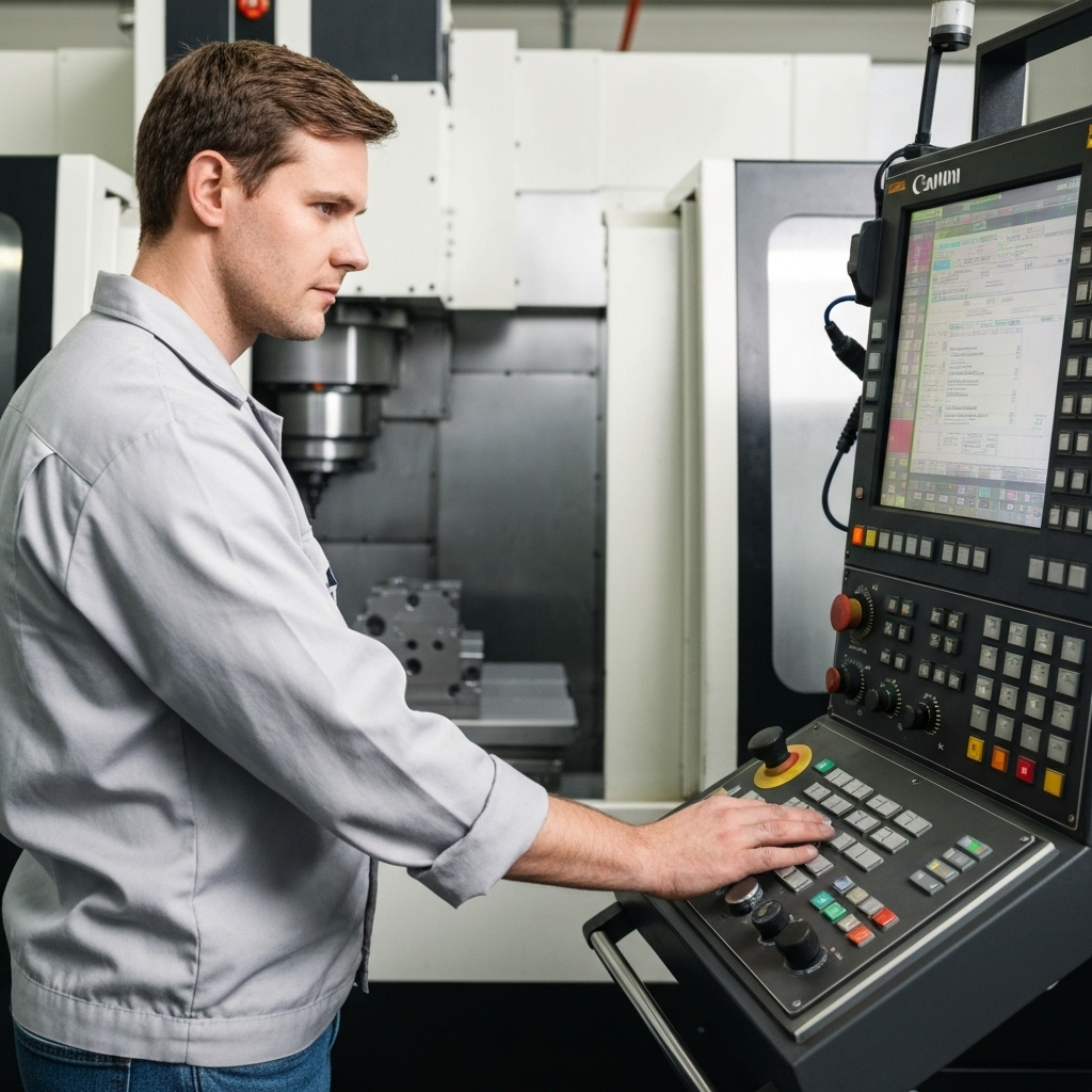 Machine CNC en fonctionnement